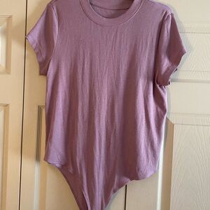 Women's Mauve Short Sleeve Bodysuit